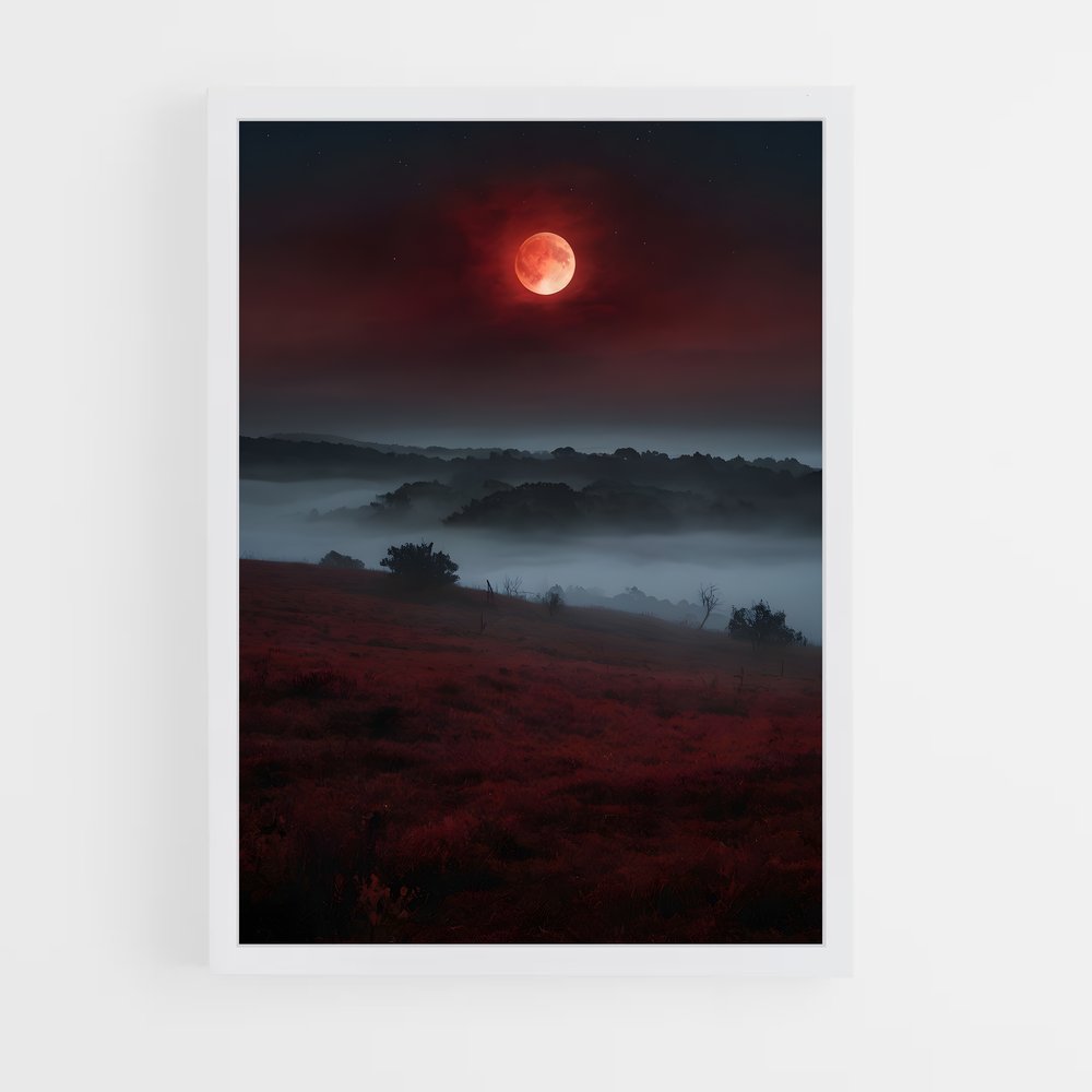 Poster Énigmatique Lune Pourpre – affiche Système solaire (vue 3)